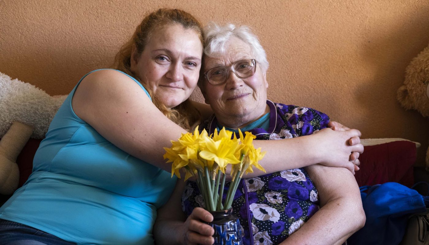 Liubov Suhai, 80, fled her village outside Kyiv on 16 March and is now living with her daughter Larysa in Warsaw.  She registered with UNHCR’s cash assistance programme for refugees on 21 March in Warsaw. UNHCR launched the programme to help refugees from Ukraine meet their basic needs until they receive support from the state. ; By 21 March, more than 10 million people had been forced to flee their homes because of the war in Ukraine, many displaced inside the country and more than 3 million as refugees abroad. Within three weeks, arrivals in Poland passed the 2 million mark. UNHCR has been working with national authorities, local administrations, municipalities and civil society to cope with the influx.
